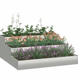 VidaXL Tuin Bloempot Zilver 90 x 90 x 35 cm Gegalvaniseerd staal