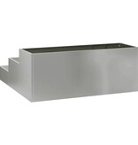 VidaXL Tuin Bloempot Zilver 90 x 90 x 35 cm Gegalvaniseerd staal