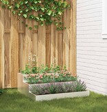 VidaXL Tuin Bloempot Zilver 90 x 90 x 35 cm Roestvrij staal