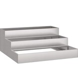 VidaXL Tuin Bloempot Zilver 90 x 90 x 35 cm Roestvrij staal