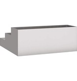 VidaXL Tuin Bloempot Zilver 90 x 90 x 35 cm Roestvrij staal