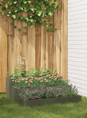 VidaXL Tuin Bloempot Olijf Groen 90 x 90 x 35 cm Koudgewalst staal