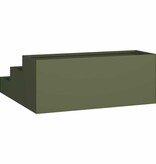 VidaXL Tuin Bloempot Olijf Groen 90 x 90 x 35 cm Koudgewalst staal