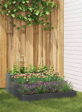 VidaXL Tuin Bloempot Antraciet 90 x 90 x 35 cm Koudgewalst staal