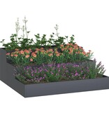 VidaXL Tuin Bloempot Antraciet 90 x 90 x 35 cm Koudgewalst staal