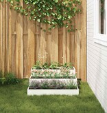 VidaXL Tuin Bloempot Wit 90 x 90 x 35 cm Koudgewalst staal