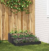 VidaXL Tuin Bloempot Zwart 90 x 90 x 35 cm Koudgewalst staal