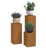 VidaXL Plantenstandaard 3 pcs Roestig Cortenstaal