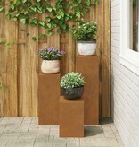 VidaXL Plantenstandaard 3 pcs Roestig Cortenstaal