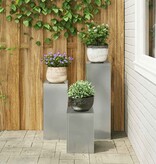 VidaXL Plantenstandaard 3 pcs Zilver Gegalvaniseerd staal