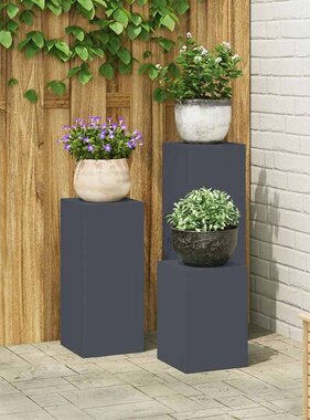 VidaXL Plantenstandaard 3 pcs Antraciet Staal