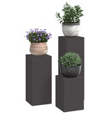 VidaXL Plantenstandaard 3 pcs Zwart Staal