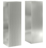 VidaXL Plantenstandaard 2 pcs Zilver 24 x 24 x 75 cm