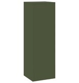 VidaXL Plantenstandaard 2 pcs Olijfgroen 24 x 24 x 75 cm Staal