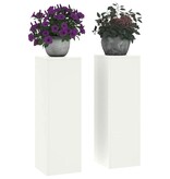 VidaXL Plantenstandaard 2 pcs Wit 24 x 24 x 75 cm Staal