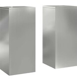 VidaXL Plantenstandaard 2 pcs Zilver 24 x 24 x 55 cm