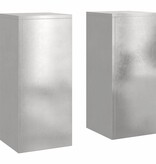 VidaXL Plantenstandaard 2 pcs Zilver 24 x 24 x 55 cm Roestvrij staal