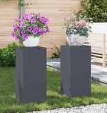 VidaXL Plantenstandaard 2 pcs Antraciet 24 x 24 x 55 cm Staal