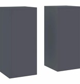 VidaXL Plantenstandaard 2 pcs Antraciet 24 x 24 x 55 cm Staal