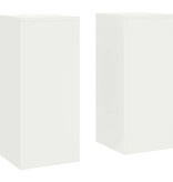 VidaXL Plantenstandaard 2 pcs Wit 24 x 24 x 55 cm Staal