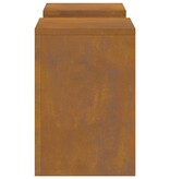 VidaXL Plantenstandaard 2 pcs Roestig 24 x 24 x 35 cm Cortenstaal