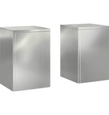 VidaXL Plantenstandaard 2 pcs Zilver 24 x 24 x 35 cm