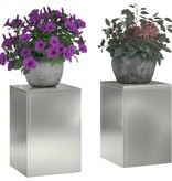 VidaXL Plantenstandaard 2 pcs Zilver 24 x 24 x 35 cm