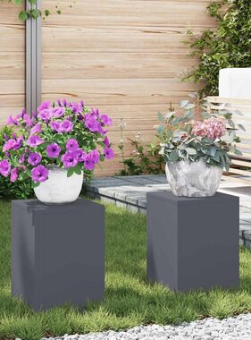 VidaXL Plantenstandaard 2 pcs Antraciet 24 x 24 x 35 cm Staal