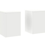 VidaXL Plantenstandaard 2 pcs Wit 24 x 24 x 35 cm Staal