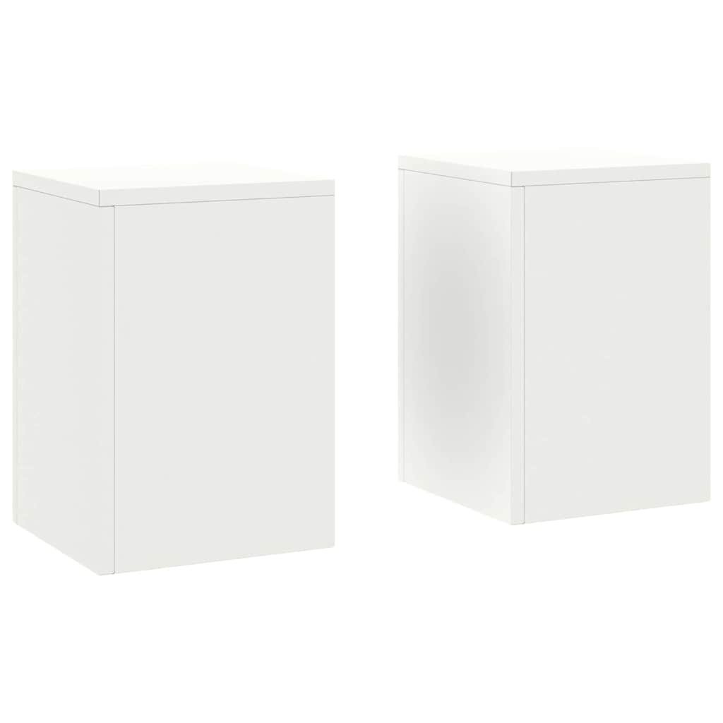VidaXL Plantenstandaard 2 pcs Wit 24 x 24 x 35 cm Staal