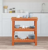 VidaXL Werkbank Wasbruin 78,5 x 50 x 80 cm Massief grenenhout