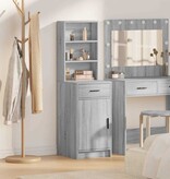 VidaXL Hoge kast met lade Grijs Sonoma 40 x 40,5 x 135 cm Bewerkt hout