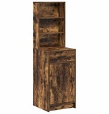 VidaXL Hoge kast Gerookt eiken 40 x 40,5 x 135 cm Bewerkt hout