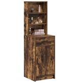 VidaXL Hoge kast Gerookt eiken 40 x 40,5 x 135 cm Bewerkt hout