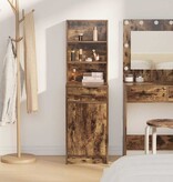 VidaXL Hoge kast Gerookt eiken 40 x 40,5 x 135 cm Bewerkt hout