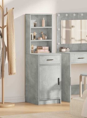 VidaXL Hoge kast met lade Beton Grijs 40 x 40,5 x 135 cm Bewerkt hout