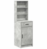 VidaXL Hoge kast met lade Beton Grijs 40 x 40,5 x 135 cm Bewerkt hout