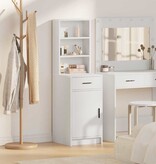 VidaXL Hoge kast met lade Wit 40 x 40,5 x 135 cm Bewerkt hout