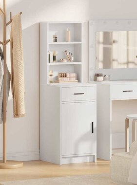 VidaXL Hoge kast met lade Wit 40 x 40,5 x 135 cm Bewerkt hout