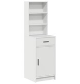 VidaXL Hoge kast met lade Wit 40 x 40,5 x 135 cm Bewerkt hout