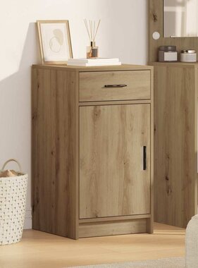 VidaXL Dressoir artisanaal eikenkleurig 40 x 40,5 x 75 cm Bewerkt hout