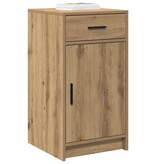 VidaXL Dressoir artisanaal eikenkleurig 40 x 40,5 x 75 cm Bewerkt hout