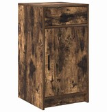 VidaXL Dressoir met lade Gerookt eiken 40 x 40,5 x 75 cm Bewerkt hout