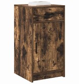 VidaXL Dressoir met lade Gerookt eiken 40 x 40,5 x 75 cm Bewerkt hout