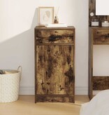 VidaXL Dressoir met lade Gerookt eiken 40 x 40,5 x 75 cm Bewerkt hout