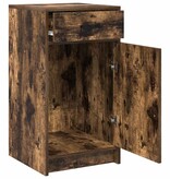 VidaXL Dressoir met lade Gerookt eiken 40 x 40,5 x 75 cm Bewerkt hout