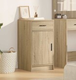 VidaXL Dressoir met lade Sonoma eiken 40 x 40,5 x 75 cm Bewerkt hout