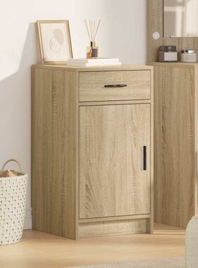 VidaXL Dressoir met lade Sonoma eiken 40 x 40,5 x 75 cm Bewerkt hout