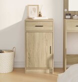 VidaXL Dressoir met lade Sonoma eiken 40 x 40,5 x 75 cm Bewerkt hout