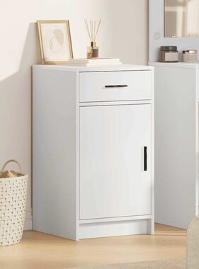 VidaXL Dressoir met lade Wit 40 x 40,5 x 75 cm Bewerkt hout